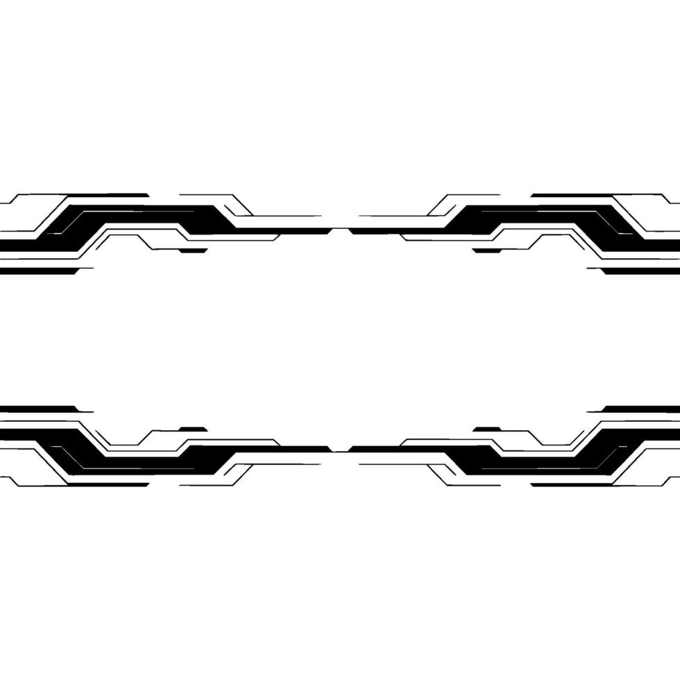 Futuristic Tech Frame, Minimalist Digital Interface vector