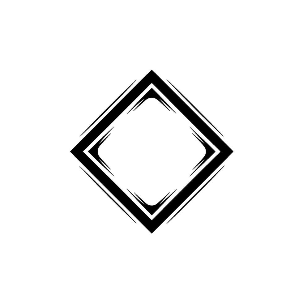 Geometric Black Diamond, Modern Minimalist, Concept vector