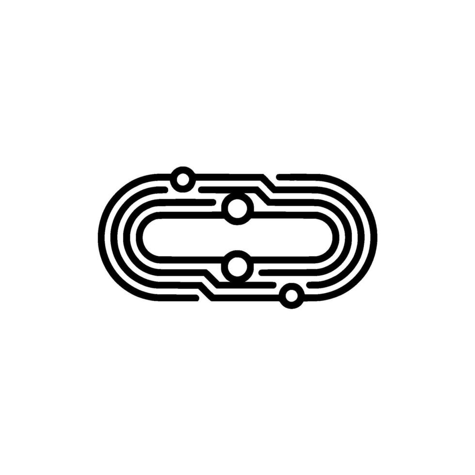 Abstract Circuit Board, Minimalist Tech, Clean Line Art vector