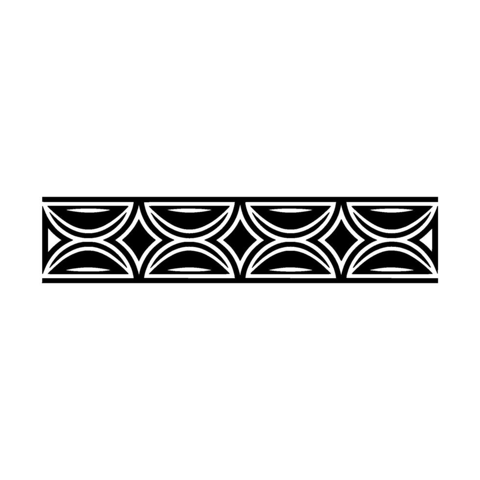 Geometric Black And White Border, Abstract Repeating Pattern, Decorative Element vector