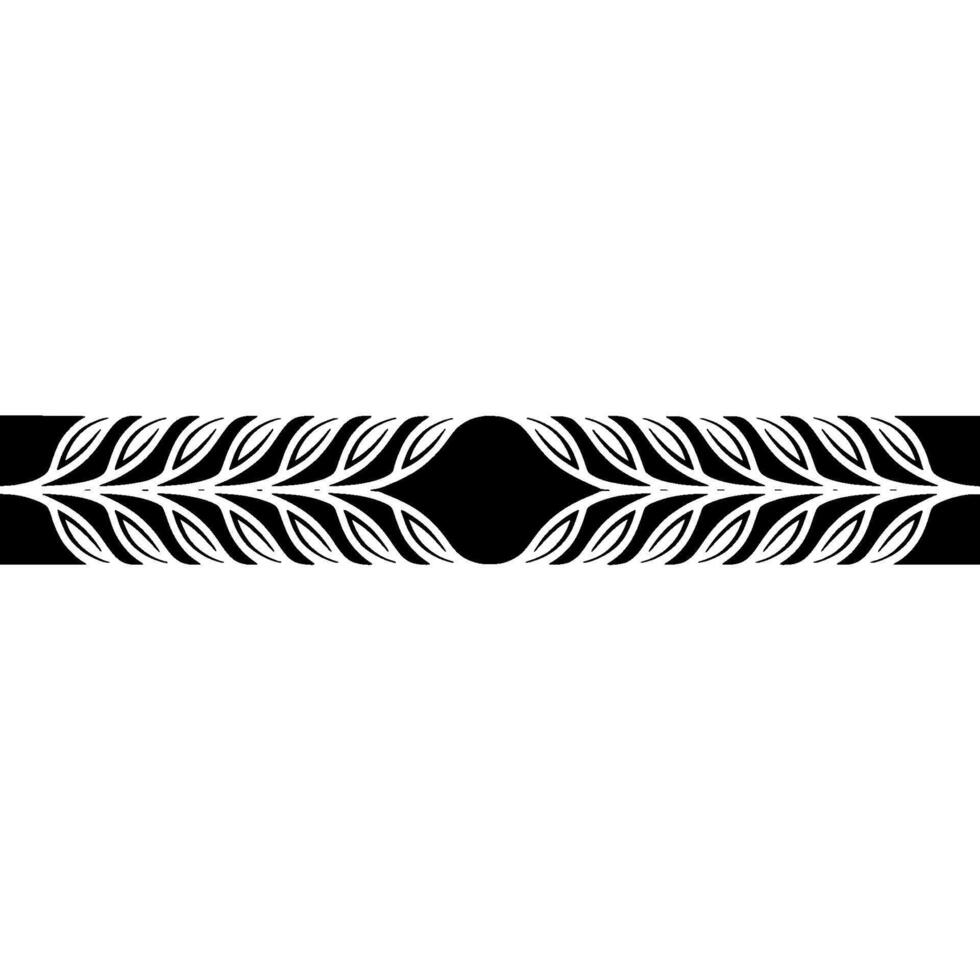 Minimalist Black And White Leaf Border vector