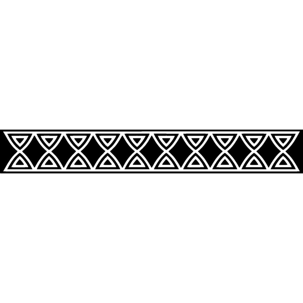Minimalist Geometric Border In Black White vector