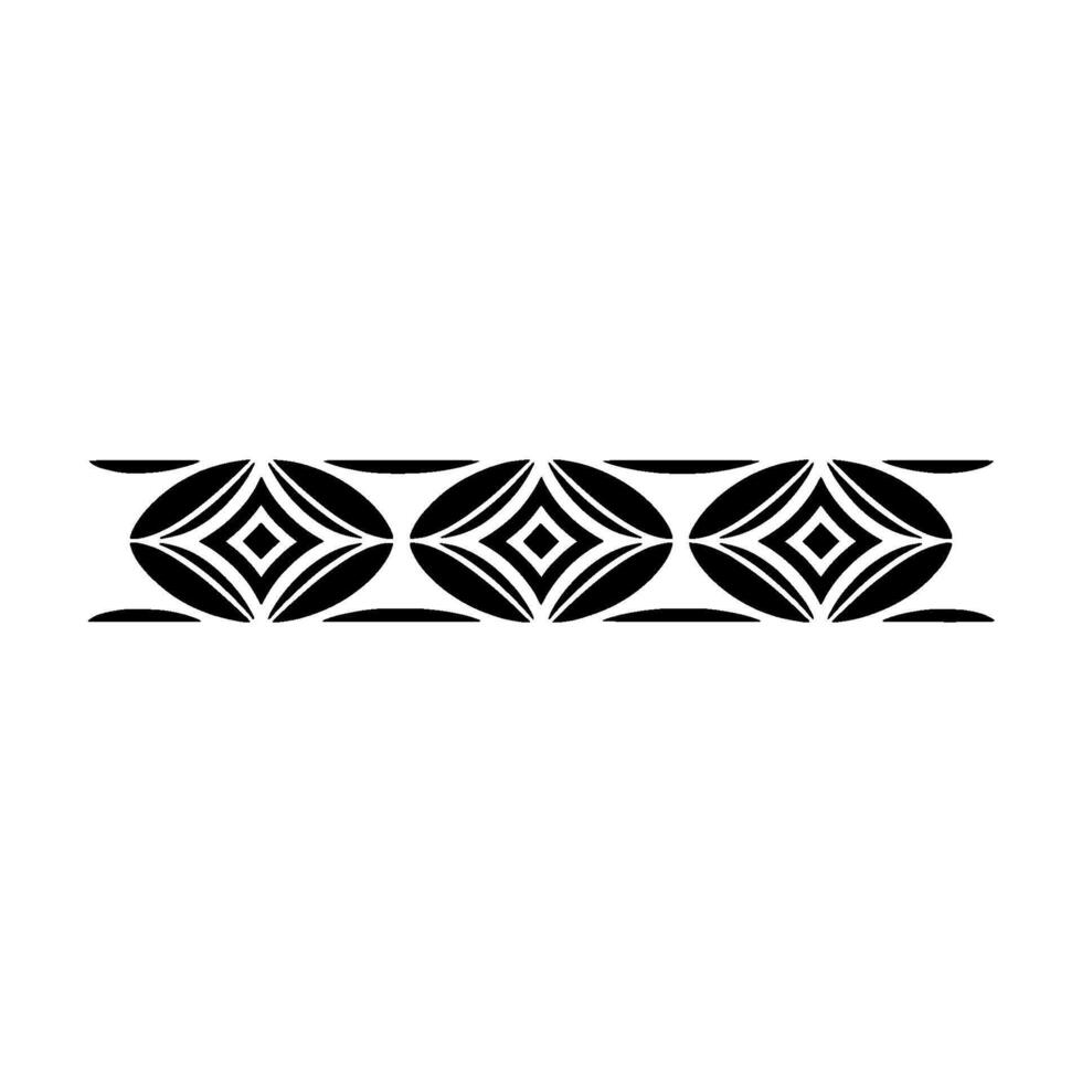 Geometric Black Pattern Border On White, Decorative Element vector