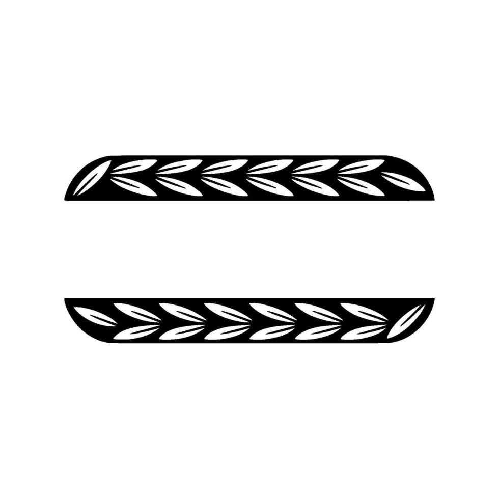 Elegant Black And White Leafy Border, Minimalist Frame vector