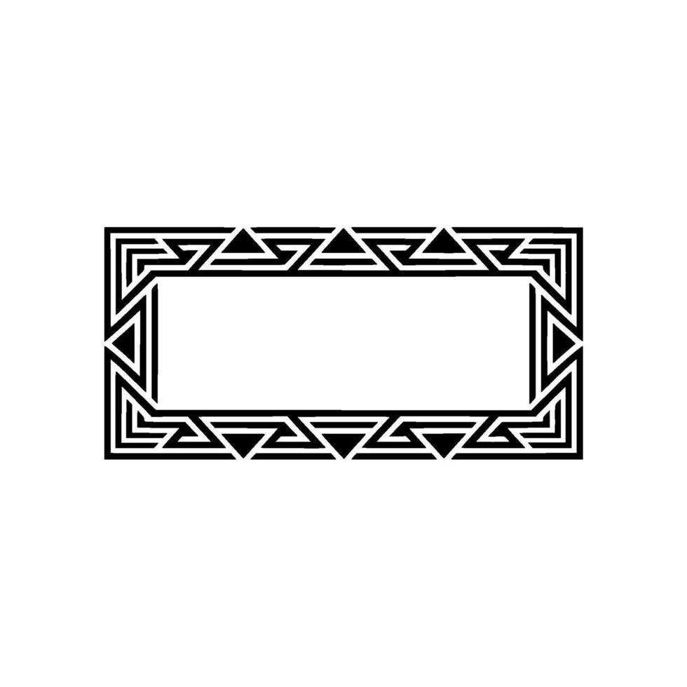 Geometric Black And White Frame, Elegant, Minimalist Style vector