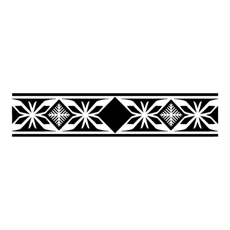 Black And White Geometric Border Element vector