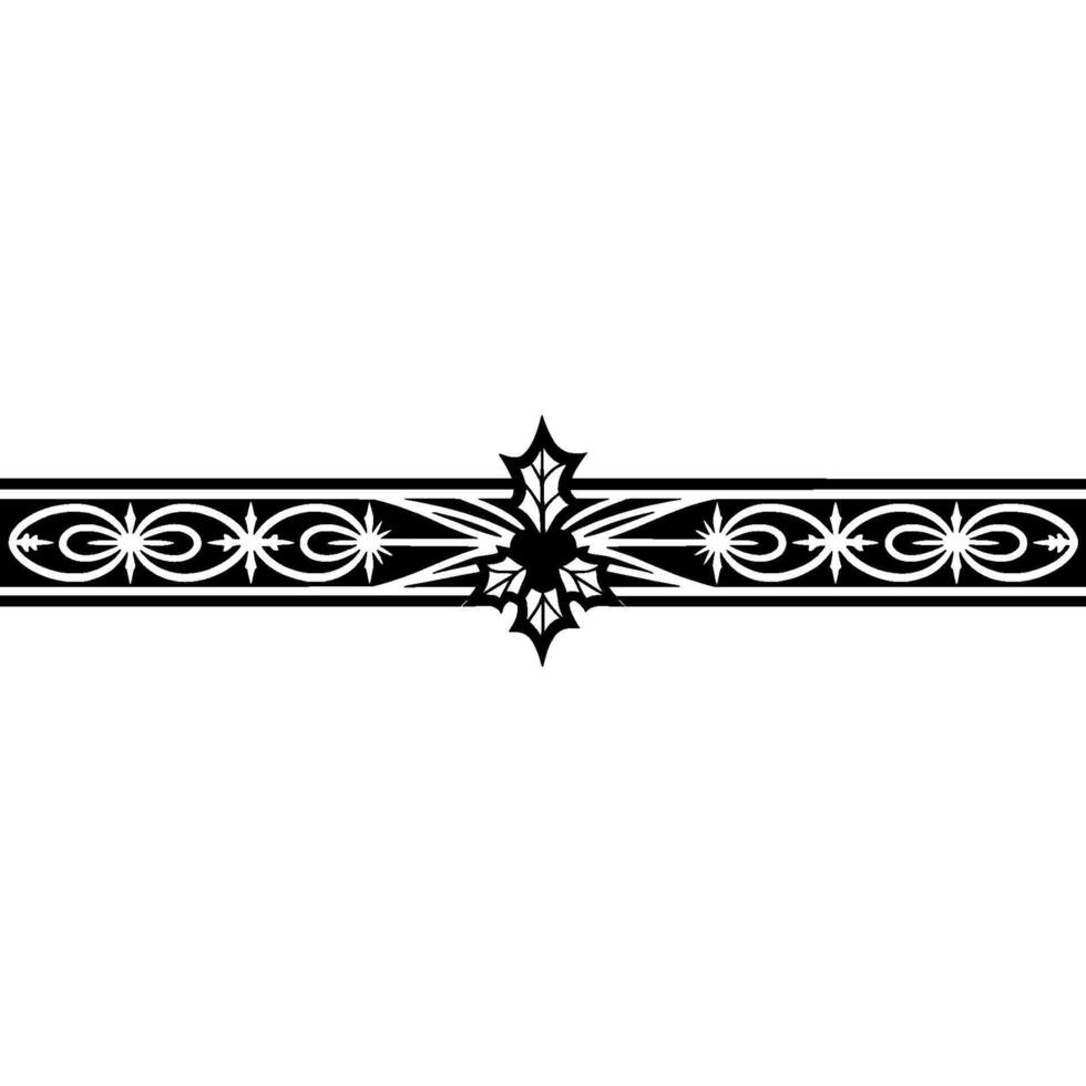 Elegant Christmas Holly Border, Ornament vector