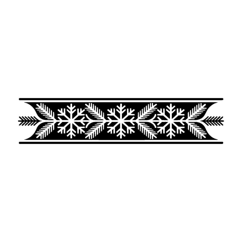 Black And White Winter Snowflake Border vector