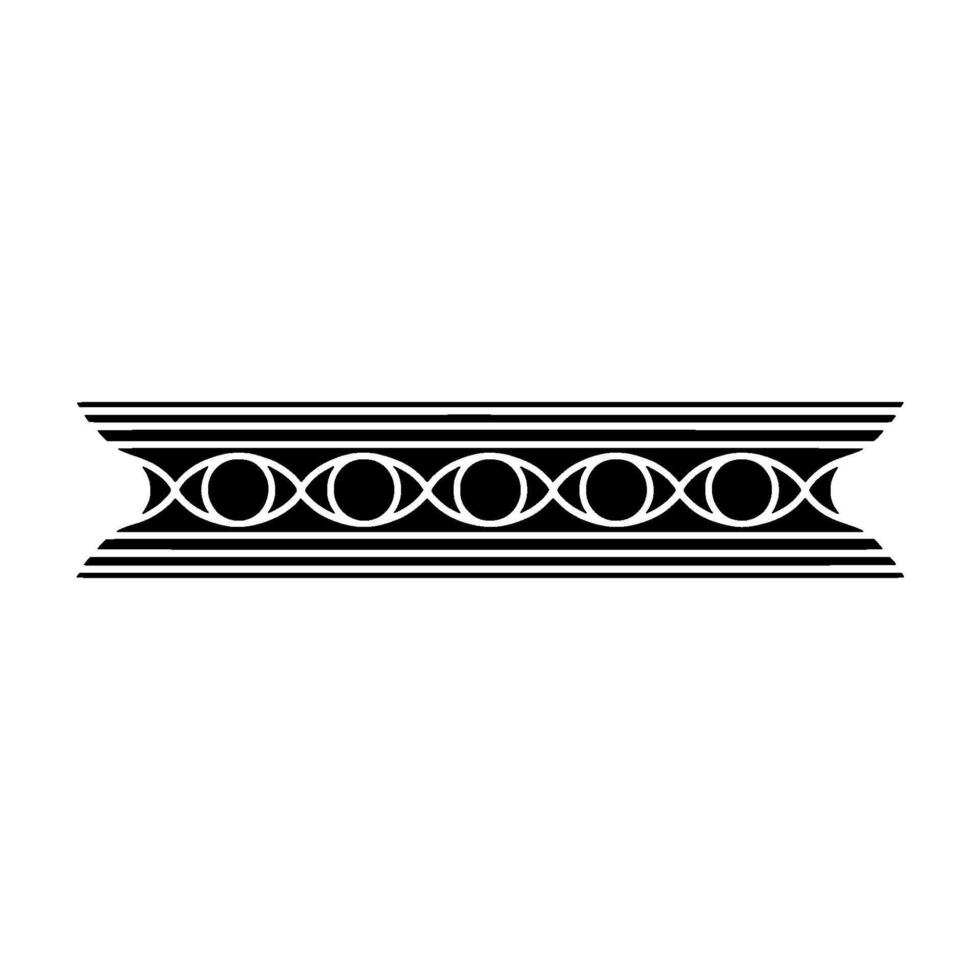 Abstract Geometric Banner, Monochrome Ornament, Decorative Element vector