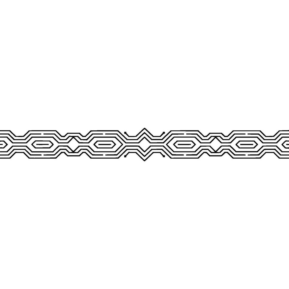 Abstract Geometric Pattern Border, Minimalist Black And White vector