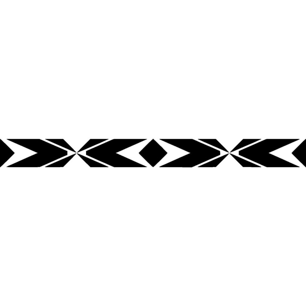 Geometric Tribal Ornament, Minimalist Black White Border vector