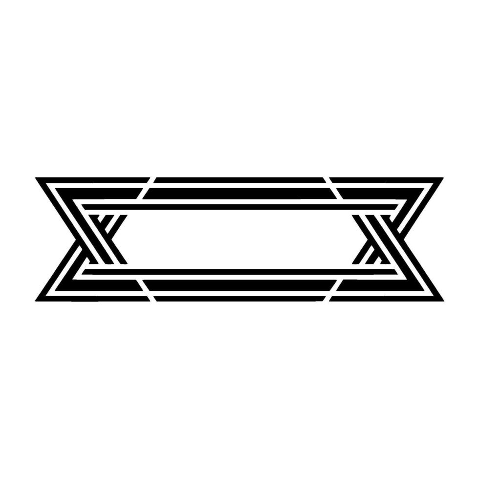 Black White Geometric Abstract Banner vector