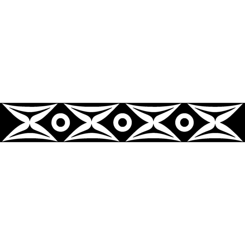 Abstract Geometric Border, Black And White Pattern On White Background vector