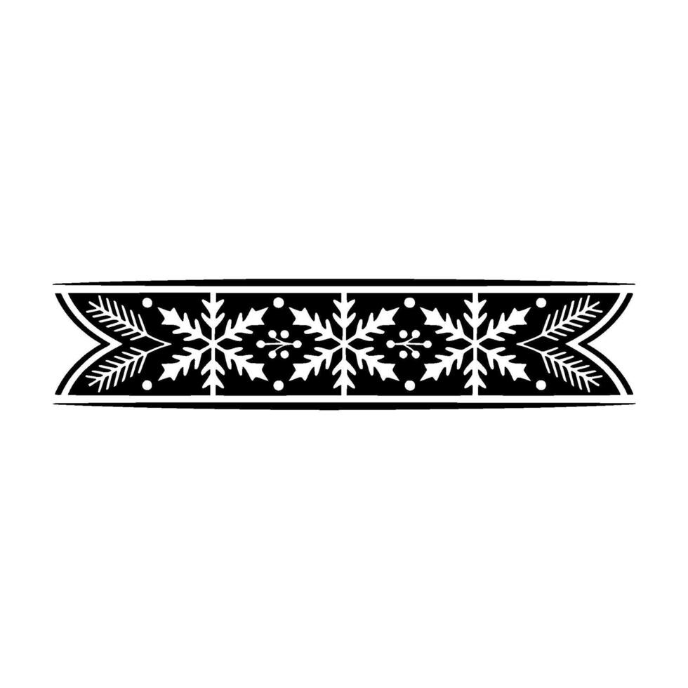 Elegant Black And White Snowflake Banner vector