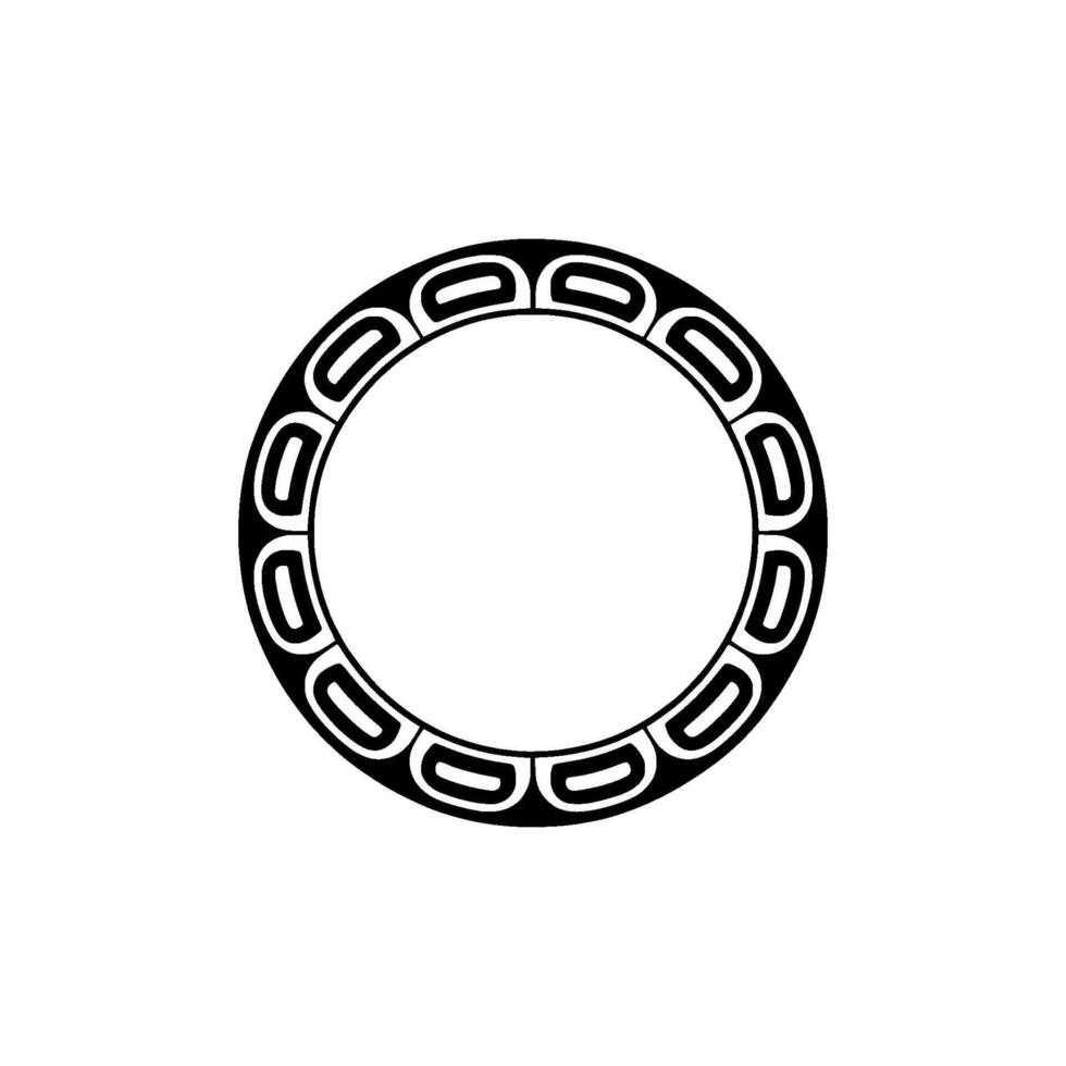 Minimalist Black Circle Element On White Backdrop vector