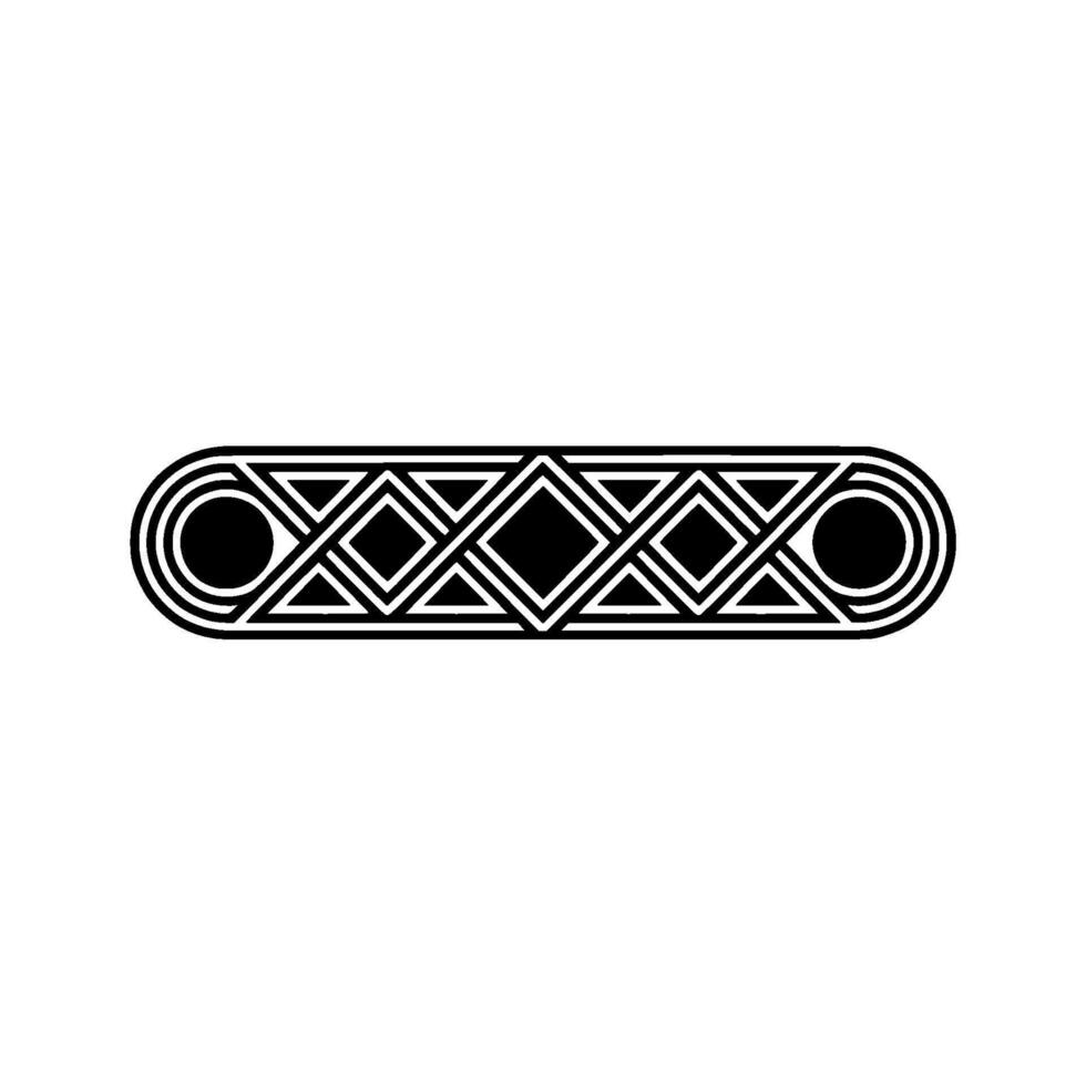 Geometric Ornamental Border, Black And White vector