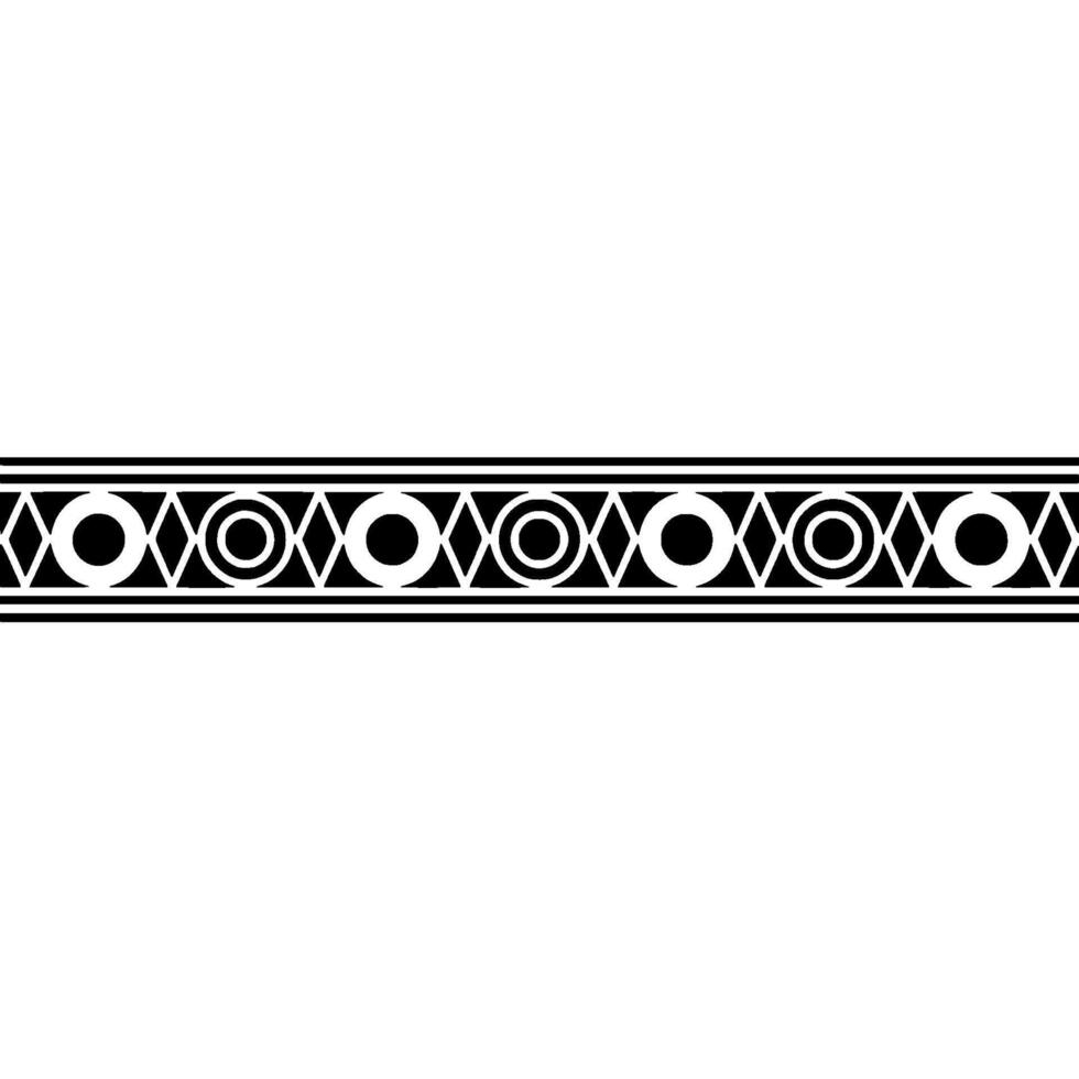 Geometric Border, Black And White, Element vector