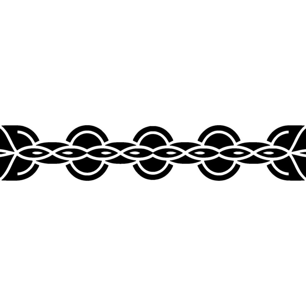 Minimalist Black White Decorative Border Element vector