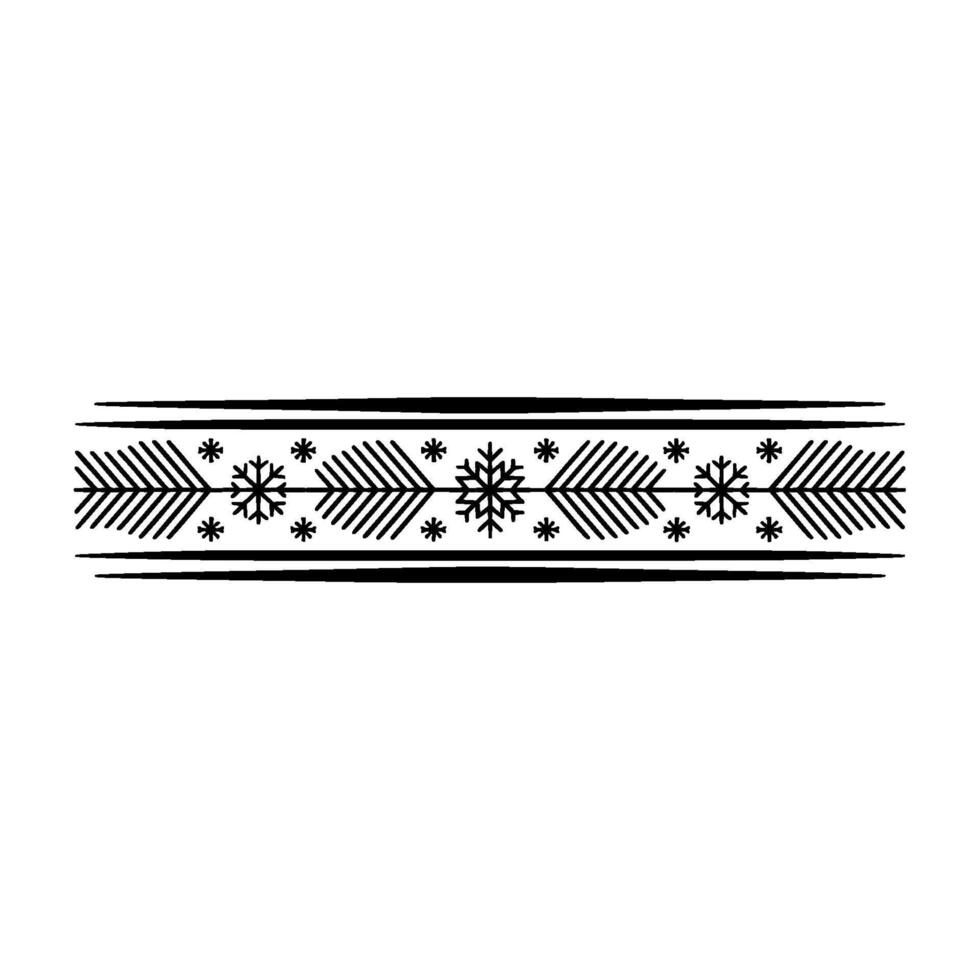 Minimalist Winter Border With Snowflakes And Feathers vector