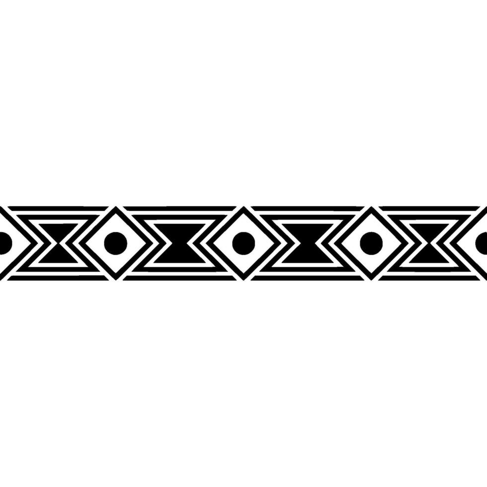 Geometric Pattern Border Black White Abstract vector