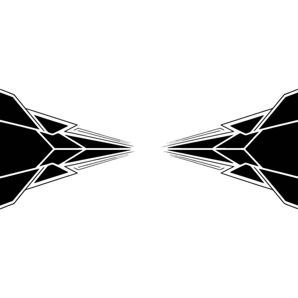 Abstract Geometric With Symmetry, Modern, Minimalist, Black And White vector