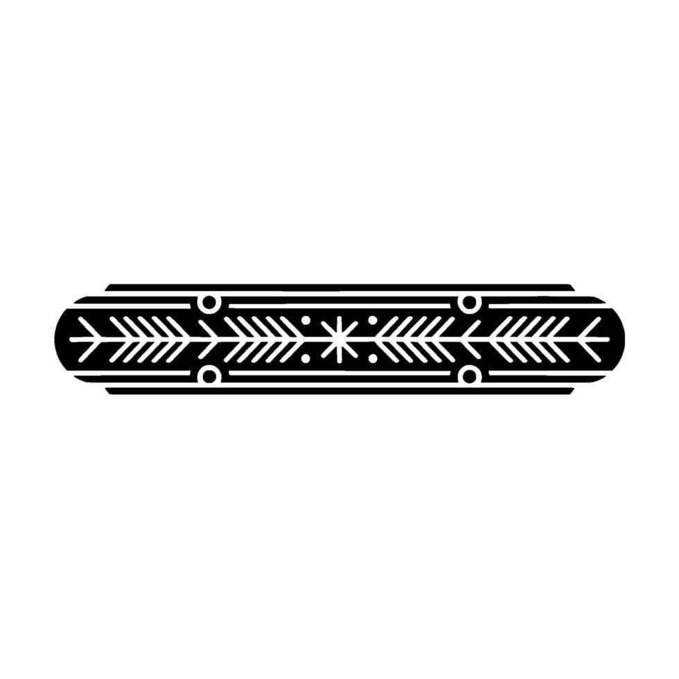 Minimalist Decorative Border Black And White Geometric vector