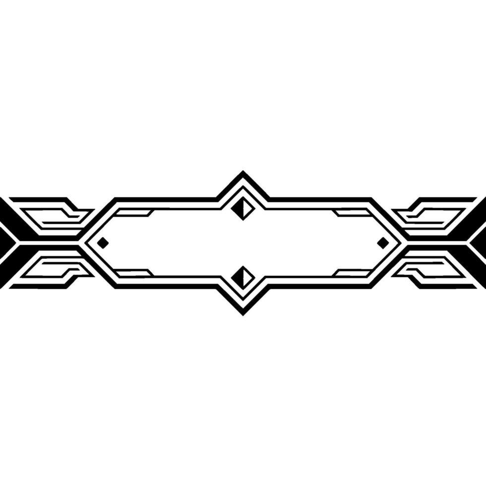 Minimalist Geometric Line Art Border Element vector