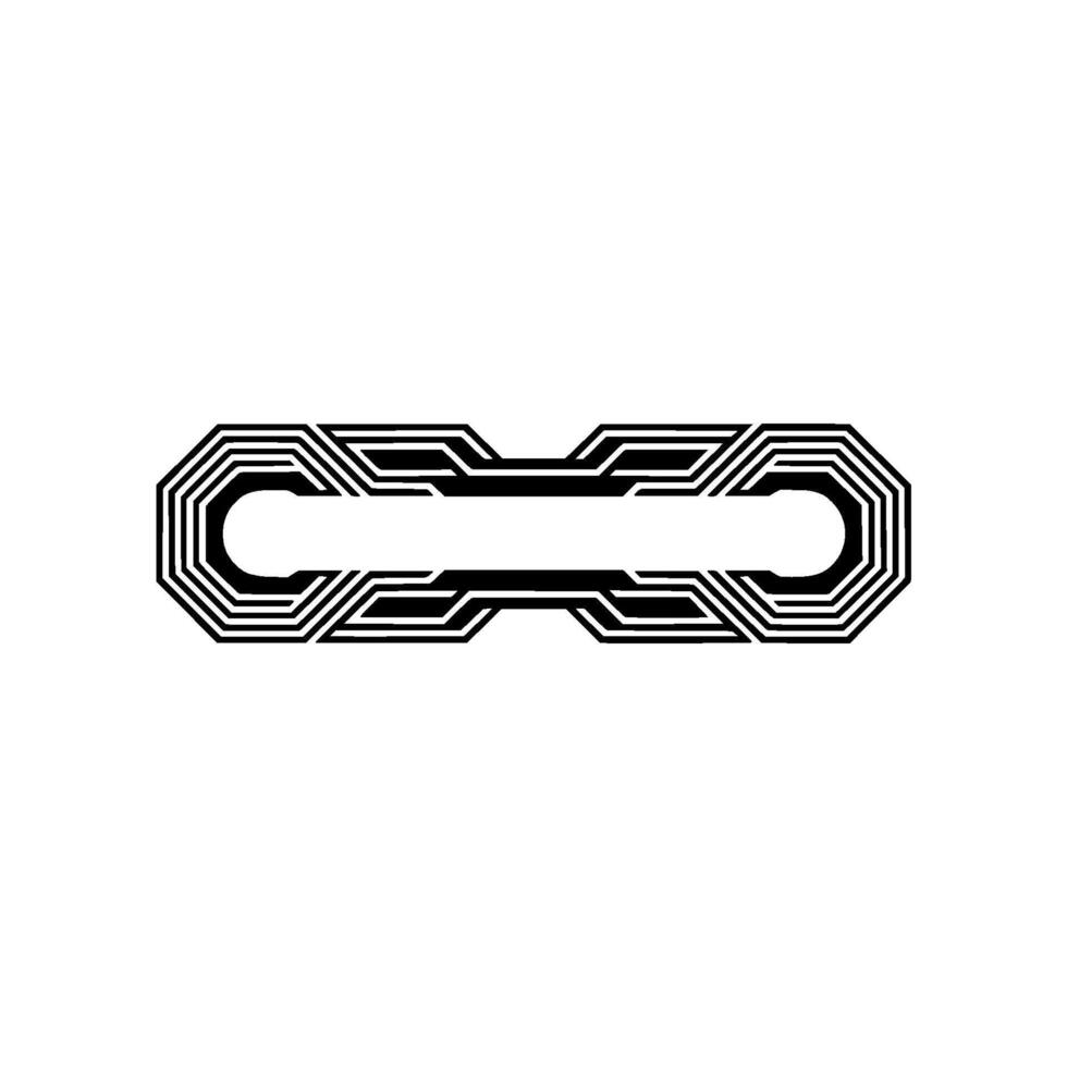 Abstract Geometric Tech Shape On White Futuristic Element vector