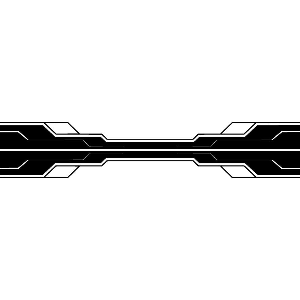Tech Abstract Black Circuitry On White Background vector