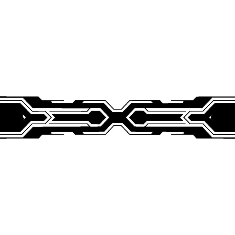 Geometric Tech Banner In Black And White vector