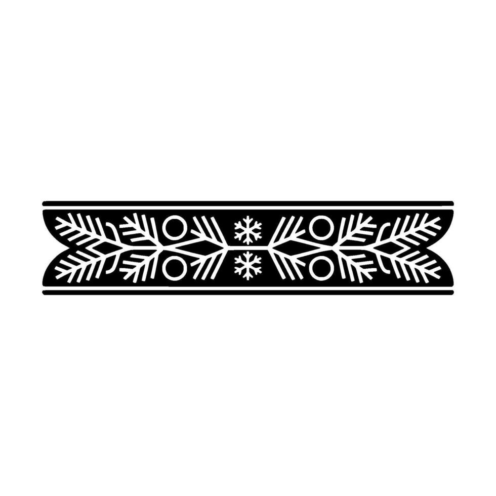 Minimalist Winter Border With Snowflakes And Branches vector