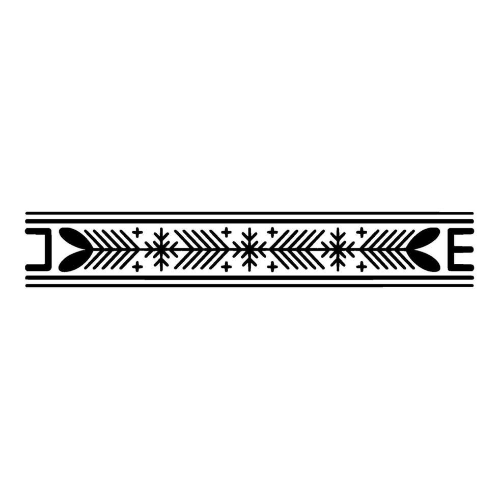 Minimalist Geometric Border, Monochromatic Illustration vector