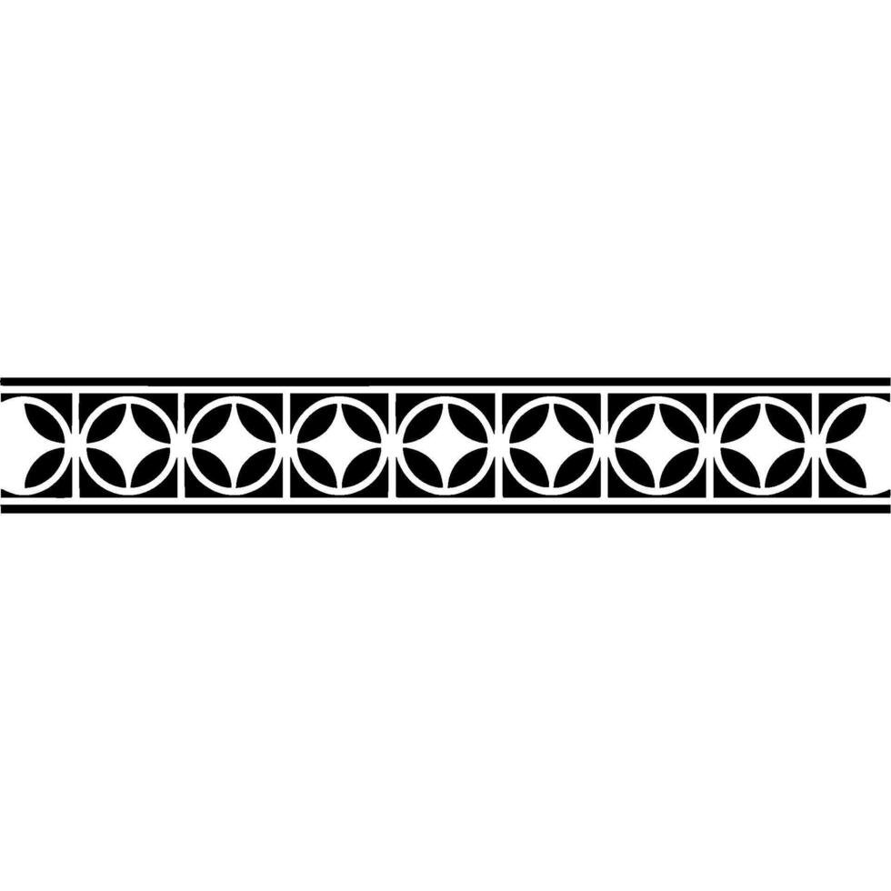 Minimalist Black And White Geometric Border Pattern vector