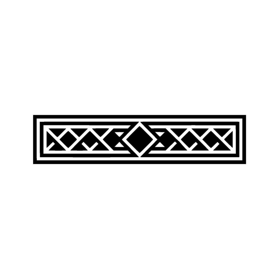 Geometric Border Minimalist Black And White Element vector