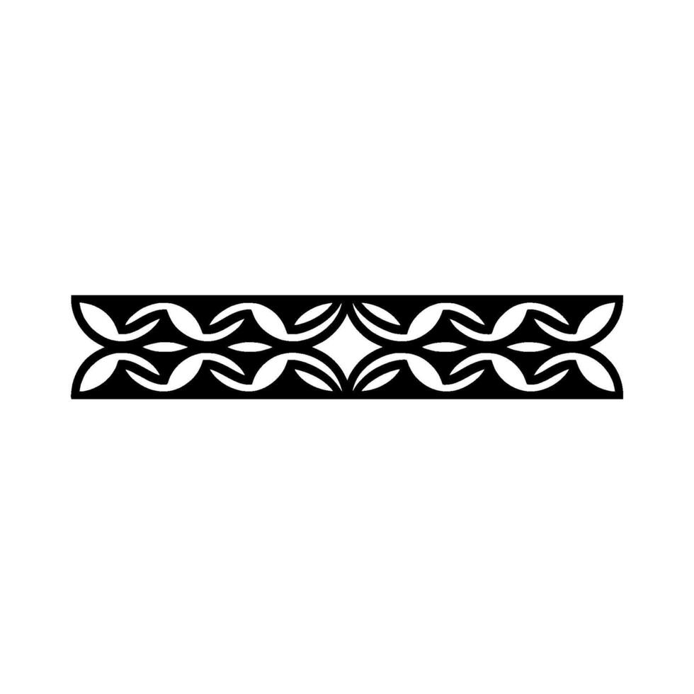 Geometric Ornamental Border, Black On White, Clean vector