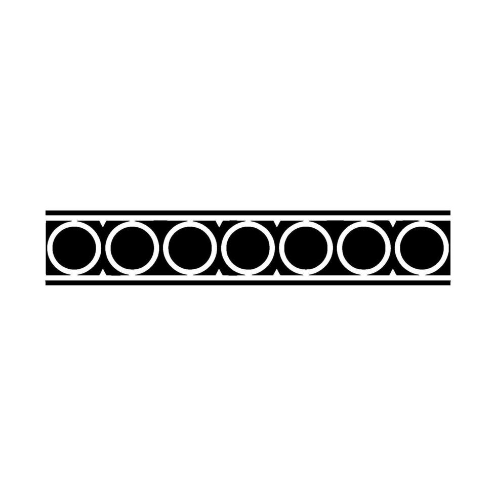 Geometric Black And White Circle Border vector