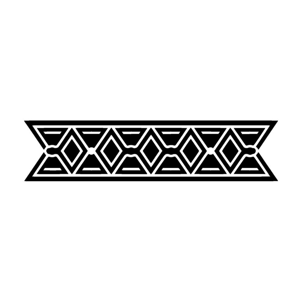Abstract Geometric Border, Minimalist Black White Ornament vector