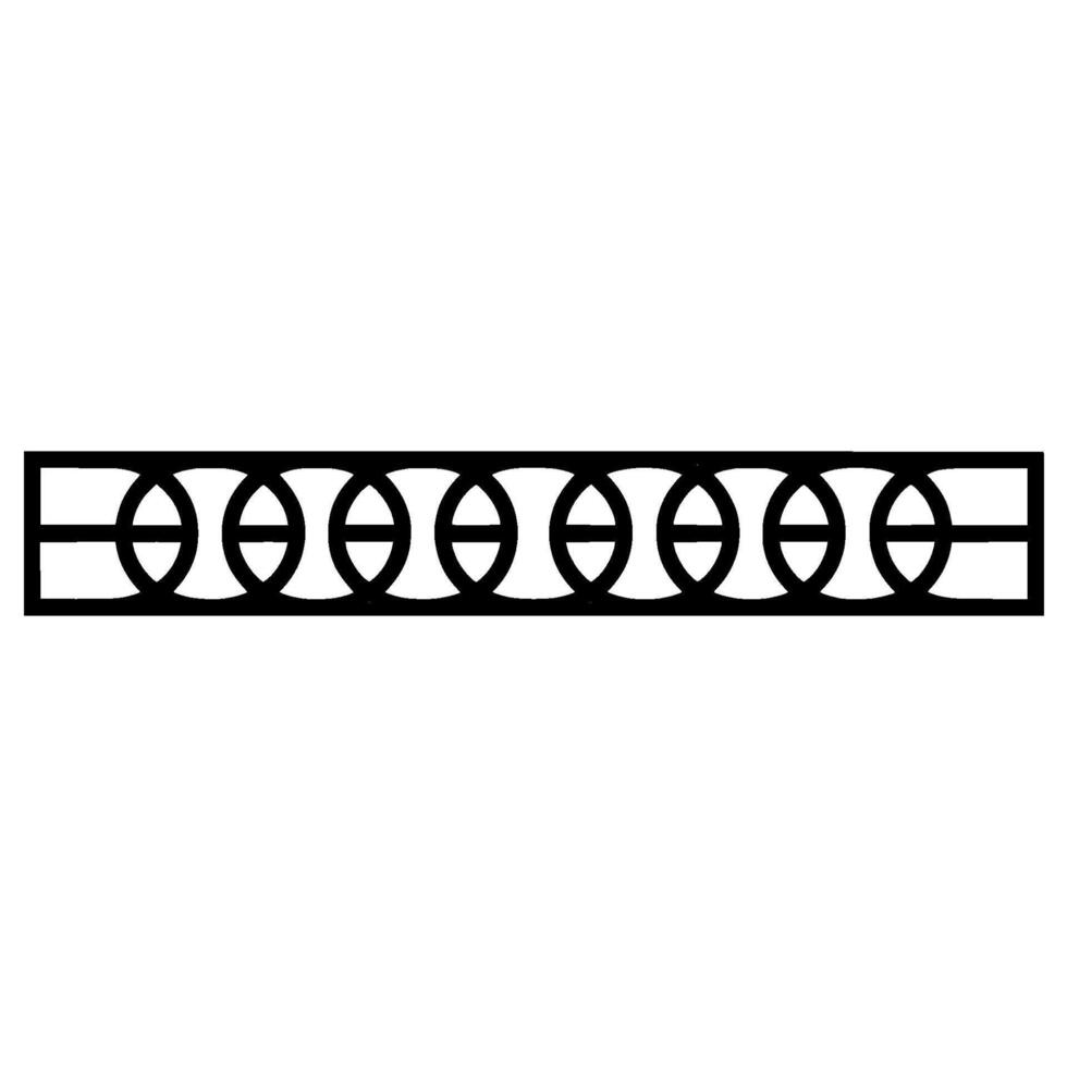 Modern Geometric Black Border On White Background vector