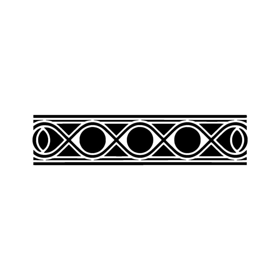 Geometric Black And White Border, Simple Illustration vector