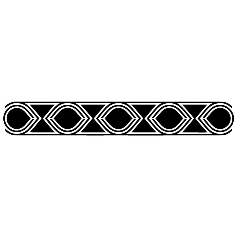 Geometric Black White Border, Art Deco Inspired vector
