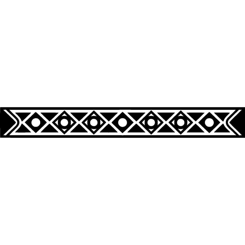 Geometric Ornament, Black Decorative Border On White vector