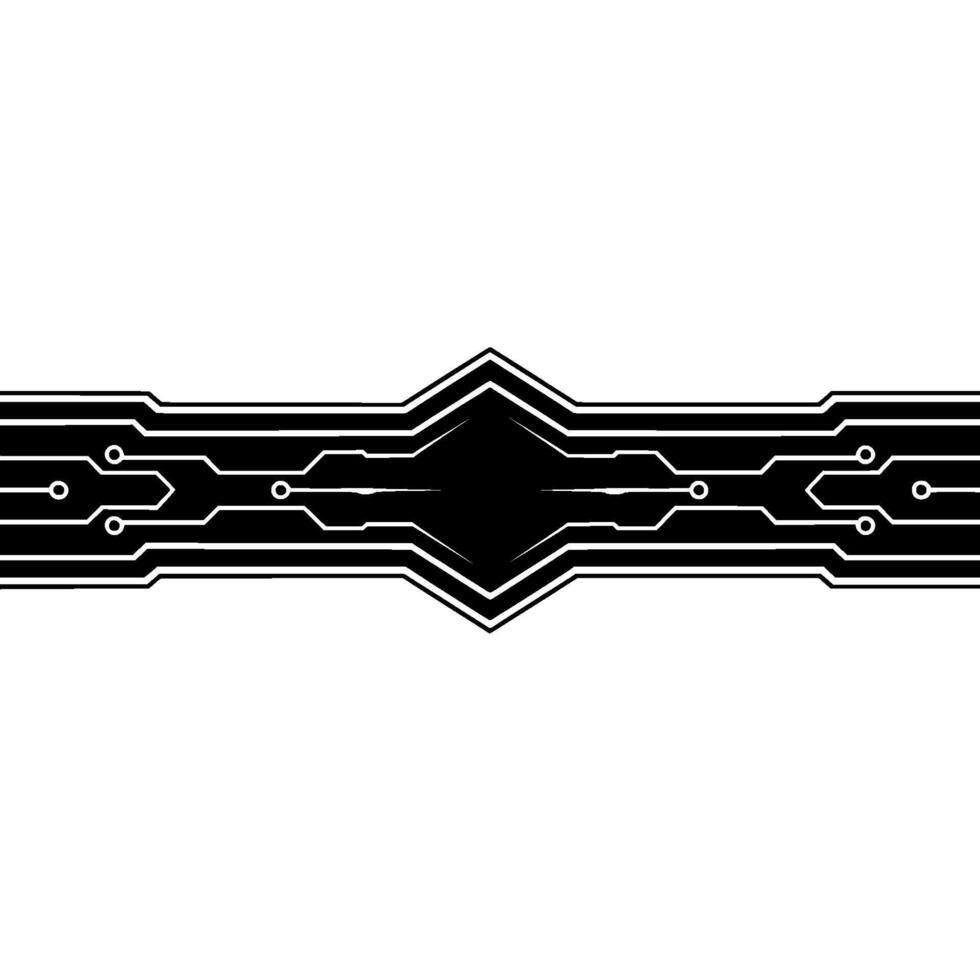 Abstract Circuit Board With Minimalist Style vector