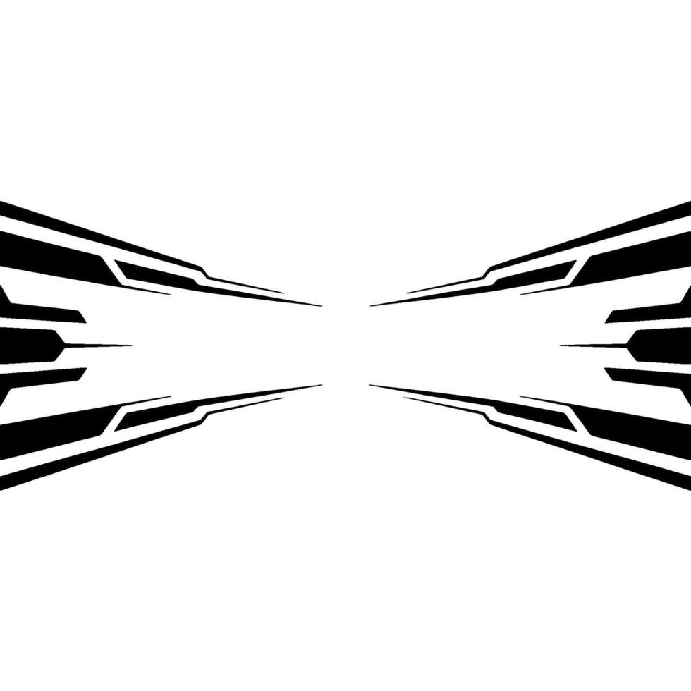 Abstract Tech Modern Black And White Geometric Lines On Gradient Background vector