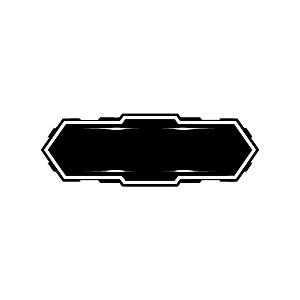 Futuristic Black Ui Panel With Highlighted Accents, Illustration vector