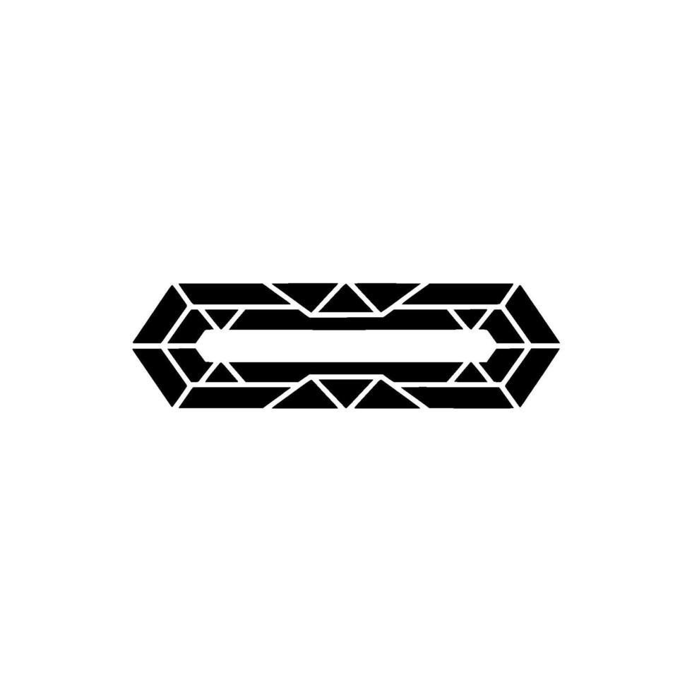 Geometric Black Oval Minimalist Element, Abstract Shape vector