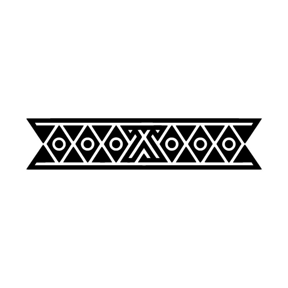 Geometric Banner Element Black White, Tribal vector