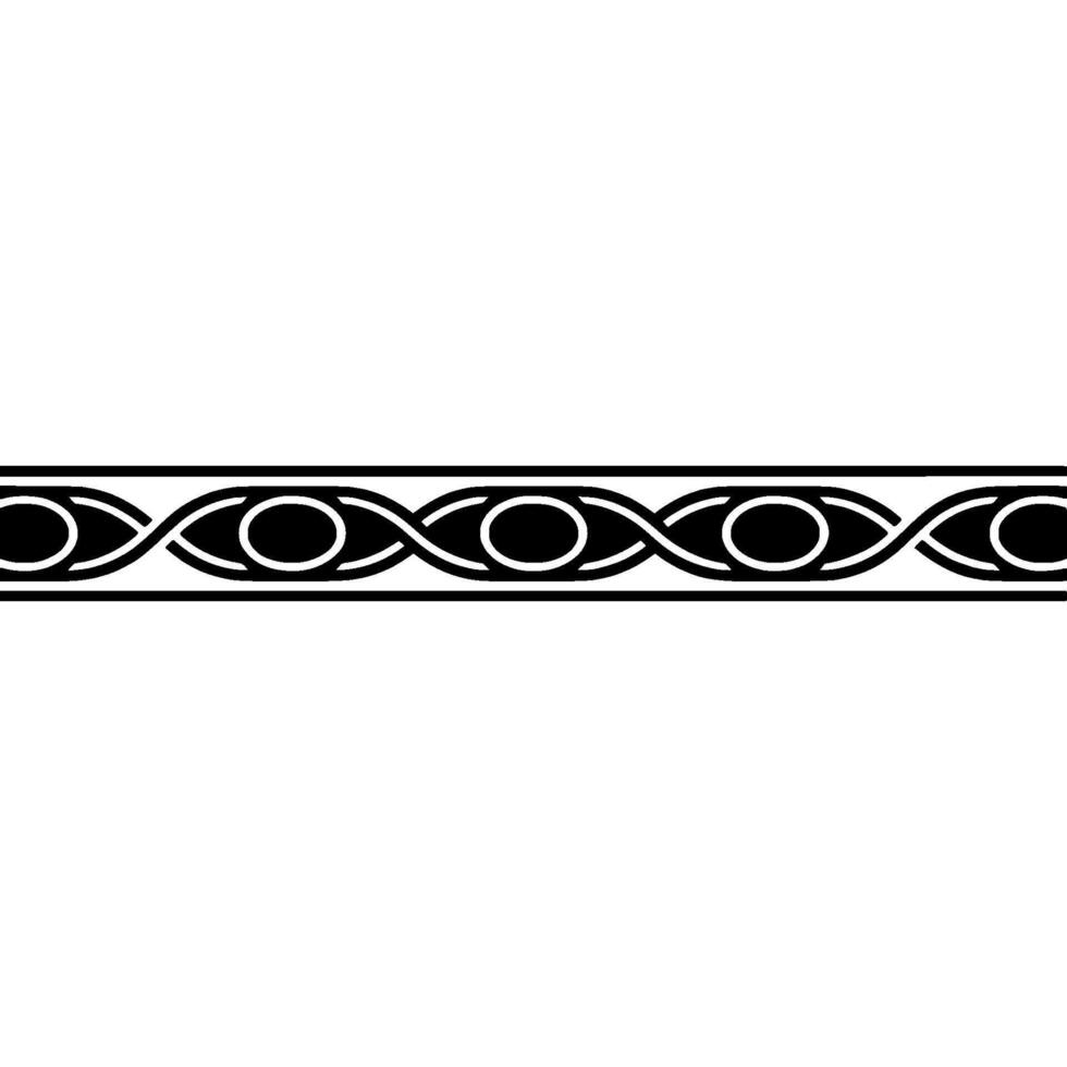Geometric Border Black And White Swirl Pattern vector