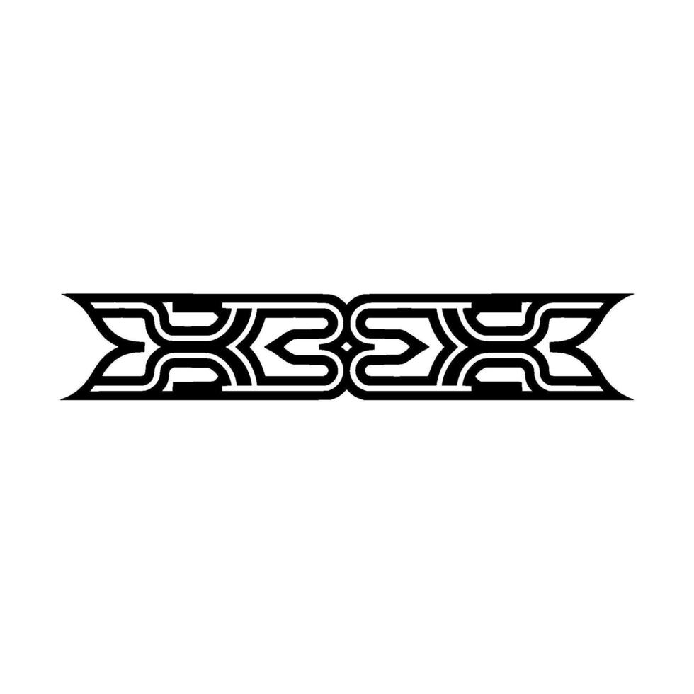 Minimalist Geometric Ornament In Black And White Decorative vector