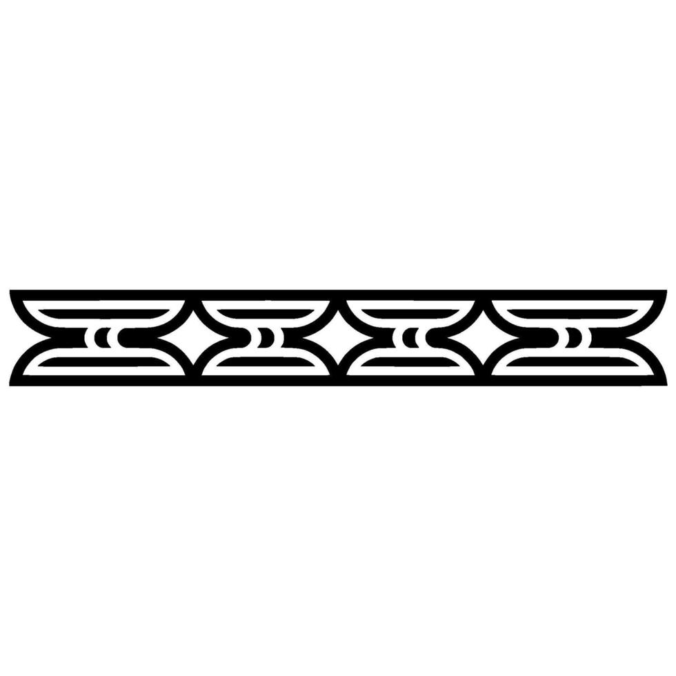 Geometric Border In Black White, Decorative Pattern vector