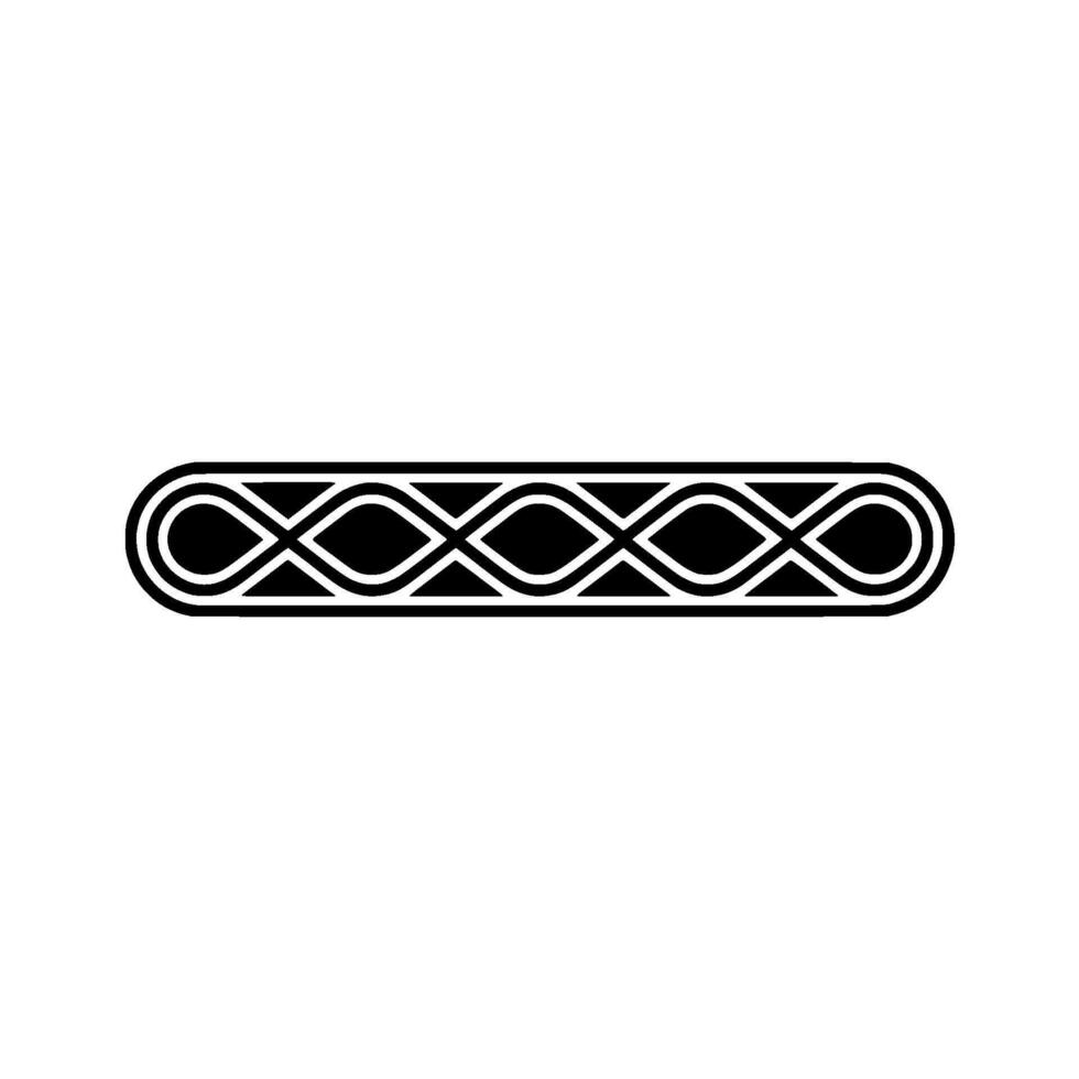 Geometric Black And White Decorative Border, Minimalist Style vector